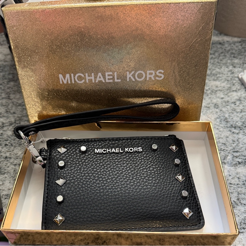 Michael Kors stud wristlet